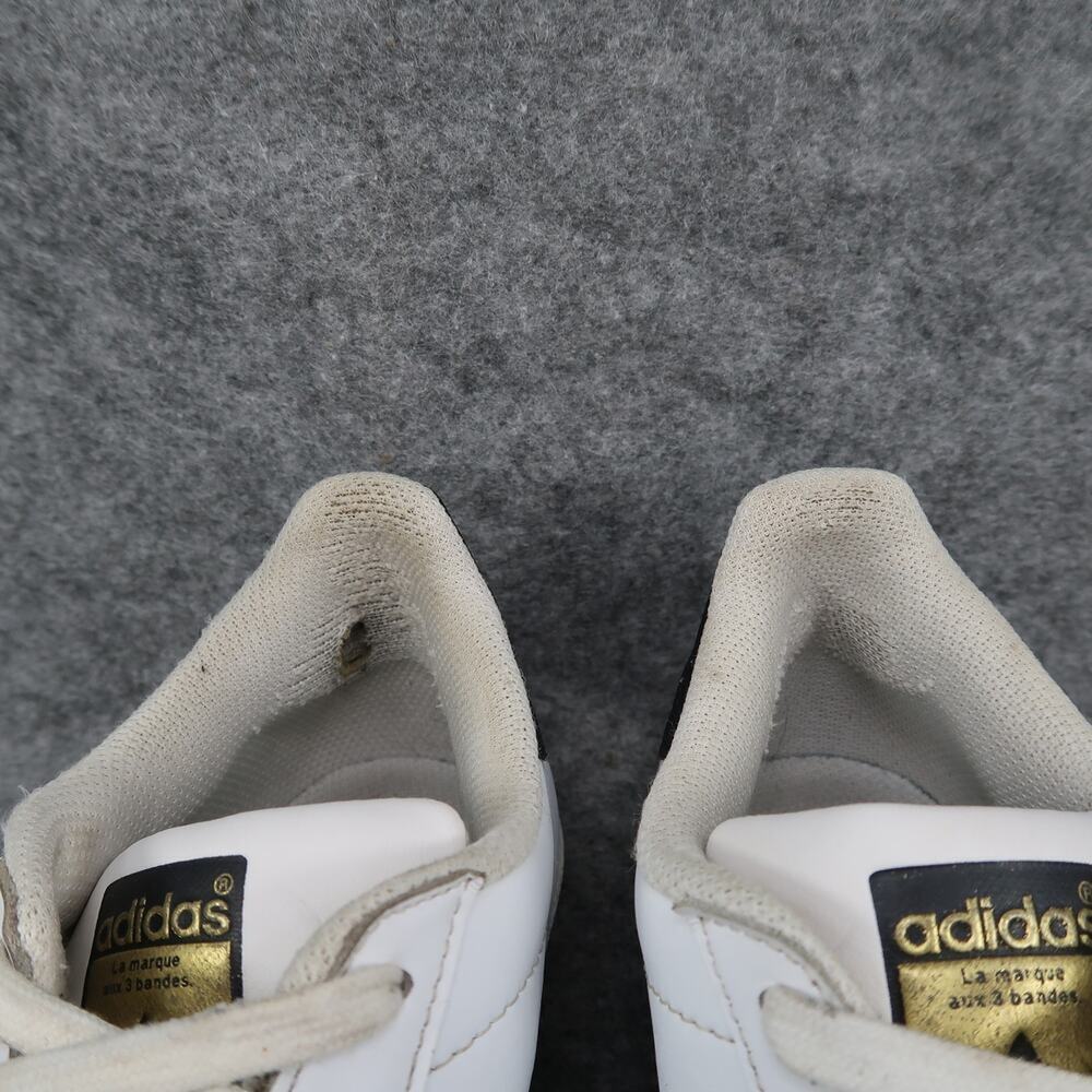 Adidas Shoes Kids 5 Sneakers Superstar Casual Lifestyle White Black Lace Up Low - Picture 3 of 13